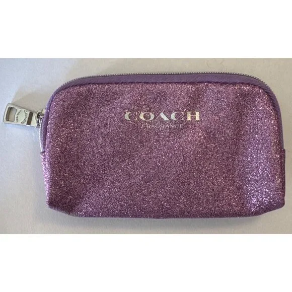 Coach Purple Glitter Pouch EUC - Picture 1 of 3